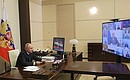 В ходе совместного заседания Государственного Совета и Совета при Президенте по стратегическому развитию и национальным проектам (в режиме видеоконференции).