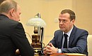 Working meeting with Prime Minister Dmitry Medvedev.