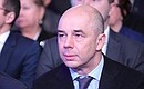 Finance Minister Anton Siluanov at a congress of Russian Union of Industrialists and Entrepreneurs.