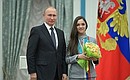 С серебряным призёром Игр по фигурному катанию на коньках Евгенией Медведевой.