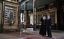 With Metropolitan Kornily of Moscow and All Russia of the Russian Orthodox Old-Rite Church at the Cathedral of the Intercession.