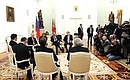 Встреча с Председателем Совета министров Италии Маттео Ренци.