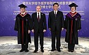 Vladimir Putin received honorary doctorate at Tsinghua University. Photo: TASS