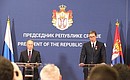 Совместная пресс-конференция с Президентом Республики Сербии Александром Вучичем.