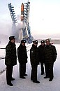 President Putin visiting the launch site for the Molniya rocket.