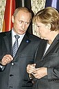 With German Chancellor Angela Merkel.
