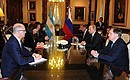 Российско-аргентинские переговоры в узком составе.