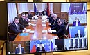 Meeting on spring flood relief in the Orenburg, Kurgan and Tyumen regions (via videoconference).