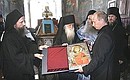 В русском монастыре Святого великомученика и целителя Пантелеимона.