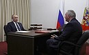 С генеральным директором государственной корпорации «Роскосмос» Дмитрием Рогозиным.