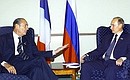 President Vladimir Putin with French President Jacques Chirac.