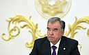 Президент Таджикистана Эмомали Рахмон на заседании Совета глав государств Содружества Независимых Государств.
