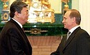 С премьер-министром Казахстана Касымжомартом Токаевым.