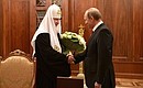 With Patriarch of Moscow and All Russia Kirill.