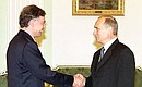 President Putin with Horst Koehler, Managing Director of the International Monetary Fund.