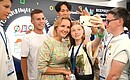 Maria Lvova-Belova held a nationwide teen forum. Photo by the press service of the Presidential Commissioner for Children's Rights