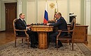 Working meeting with Finance Minister Anton Siluanov.