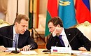 Meeting of the Supreme Governing Body of the Customs Union. With First Deputy Prime Minister Igor Shuvalov.