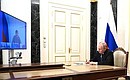 During a videoconference meeting on the situation in the area of the Crimean Bridge.