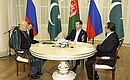 С Президентом Исламской Республики Афганистан Хамидом Карзаем (слева) и Президентом Исламской Республики Пакистан Асифом Зардари.