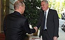 Before the Russian-Serbian talks. With President of Serbia Tomislav Nikolic.