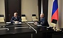 The President listened to a report via videoconference on the destruction of Russia’s last remaining chemical weapons. With Minister of Industry and Trade Denis Manturov.