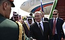 Vladimir Putin arrived in Saudi Arabia on a state visit.