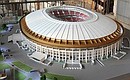 A model of the Luzhniki Grand Sports Arena.