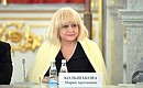 Meeting of the Presidential Council for Civil Society and Human Rights. Chairperson of the Council of the Union of Russian Military Personnel Families, a national public charity, Maria Bolshakova.