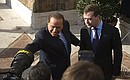 С Председателем Совета министров Италии Сильвио Берлускони. Фото РИА «Новости»