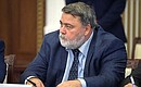 Head of the Federal Antimonopoly Service Igor Artemyev at a meeting on developing the transport infrastructure in Russia’s Northwest.