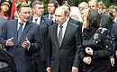 Funeral of Yevgeny Primakov. On the left: Chief of Staff of the Presidential Executive Office Sergei Ivanov, on the right: Speaker of the State Duma Valentina Matviyenko.
