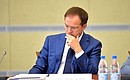 Culture Minister Vladimir Medinsky at a meeting of the State Council Presidium on enhancing the investment appeal of Russian health resorts.