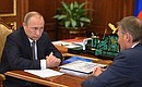 Во время встречи с Уполномоченным по защите прав предпринимателей Борисом Титовым.