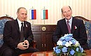 President Putin with Bulgarian Prime Minister Simeon Saxe Cobourg-Gotha.