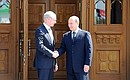 Перед началом встречи на высшем уровне Россия – Европейский союз. С Председателем Европейского совета Херманом Ван Ромпёем.