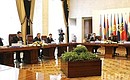 На заседании Совета глав государств СНГ.