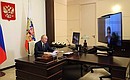 During a meeting with leader of the New People party Alexei Nechayev (via videoconference).