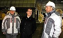 Visiting the RUSAL Sayanogorsk Aluminium Smelter. With RUSAL CEO Oleg Deripaska (right) and Sayanogorsk Aluminium Smelter managing director Anton Savchenko.