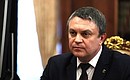 Временно исполняющий обязанности главы Луганской Народной Республики Леонид Пасечник.