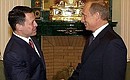 President Putin and King Abdullah II of Jordan.