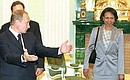 President Putin meeting with US Administration officials. US President\'s National Security Adviser Condoleezza Rice.