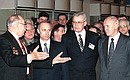 Acting President Vladimir Putin visiting the Federal Nuclear Centre — the All-Russian Research Institute of Technical Physics.