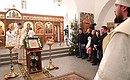 Vladimir Putin attended Christmas mass at Spassky Cathedral in St George's (Yuriev) Monastery.