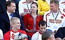 Перед началом финальных заездов регаты на Кубок Президента России по гребным видам спорта.
