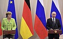 Заявления для прессы по итогам встречи c Федеральным канцлером Германии Ангелой Меркель.