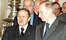President Putin with Algerian President Abdelaziz Bouteflika before Russian-Algerian talks.