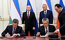 По итогам российско-узбекистанских консультаций в присутствии президентов подписан ряд документов.