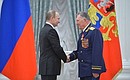 Board Chairman of the Moscow House of Veterans of War and Armed Forces Vyacheslav Mikhailov is awarded the Order of Alexander Nevsky.