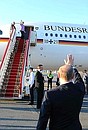 Federal Chancellor of Germany Angela Merkel's farewell ceremony from Pulkovo airport.
